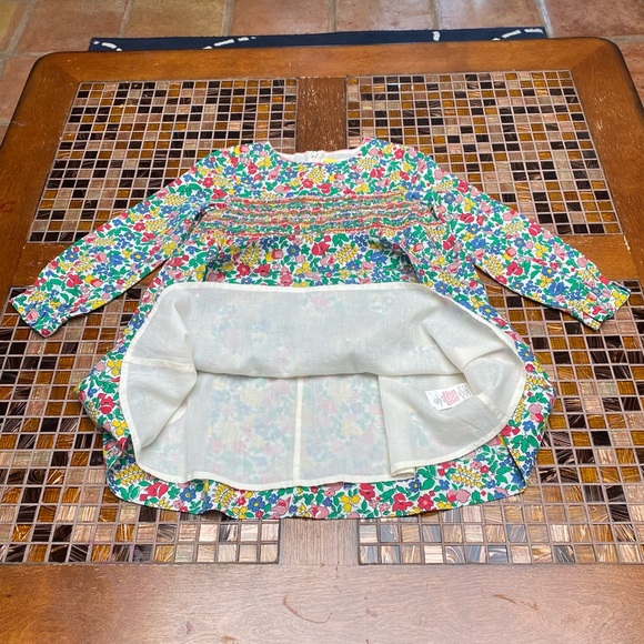 Mini Boden London Liberty Smocked Girls Dress - Picture 4 of 13